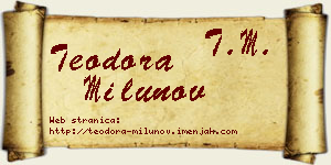 Teodora Milunov vizit kartica
